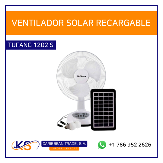 Ventilador Solar Recarable